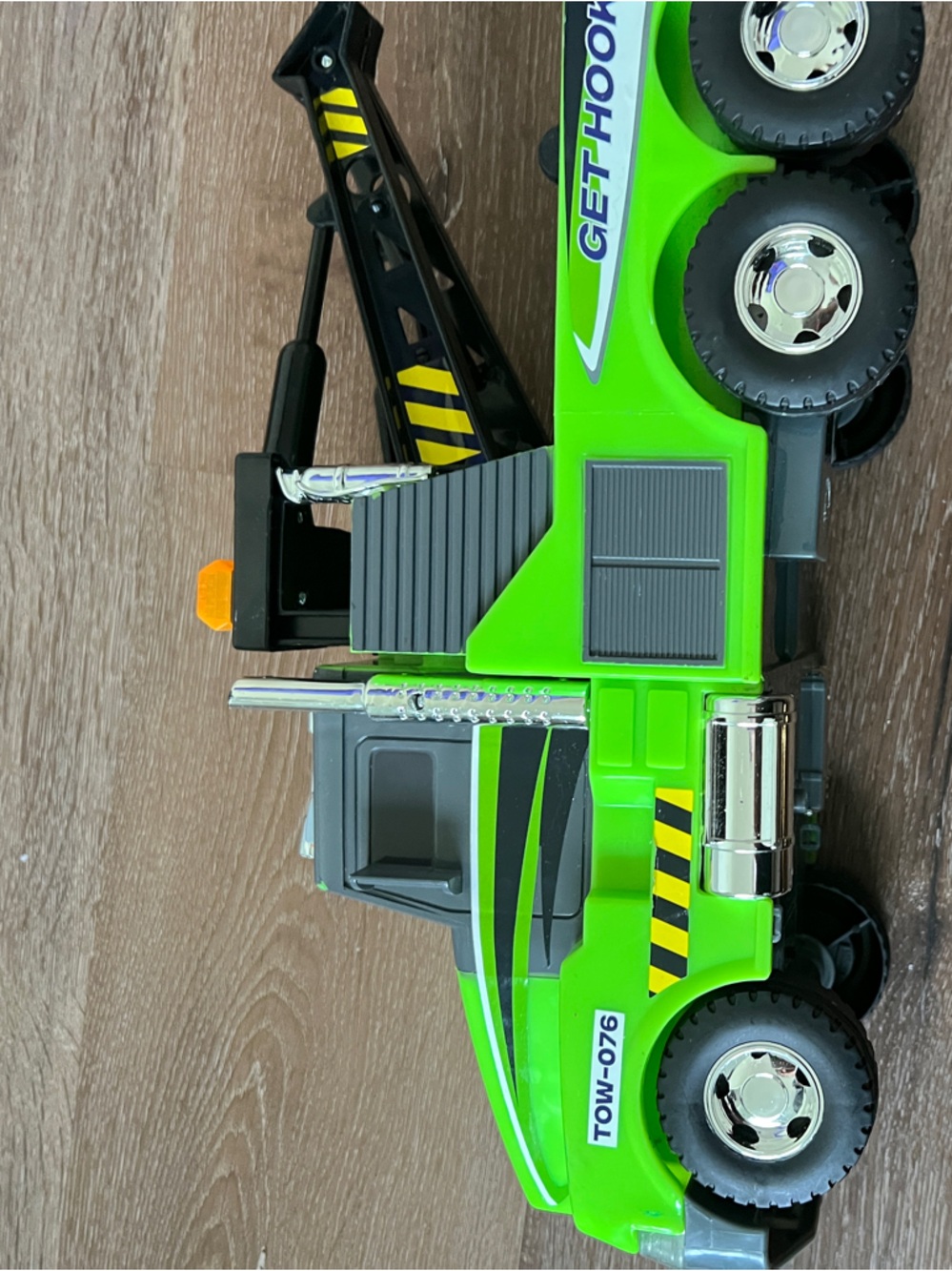 Green Tow Truck Toy - Kids Play Vehicle